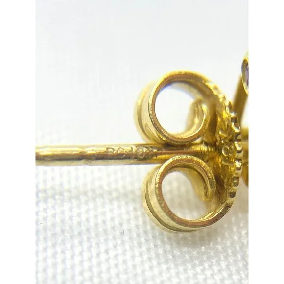 Roberto Coin White Stone 18K 750 Earrings - Picture 8 of 10